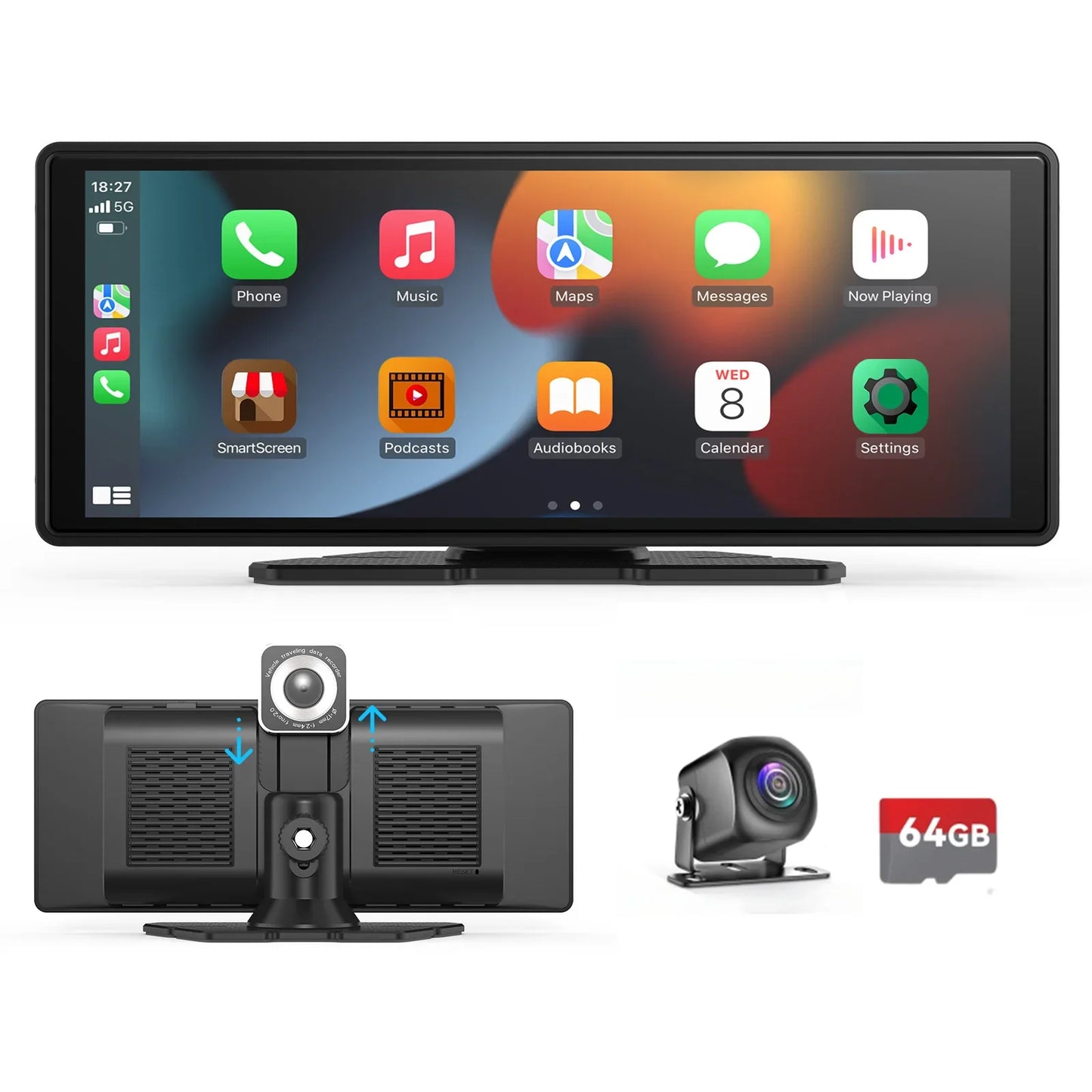 Uniwersalny ekran z Wireless Carplay do samochodu z dotykowym ekranem