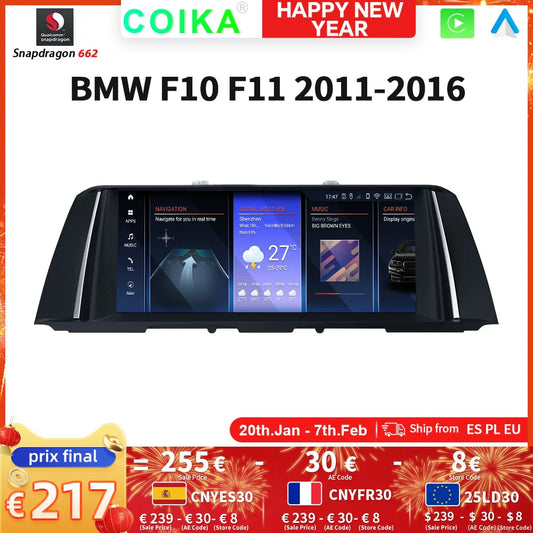 COIKA 10.25'' Wireless Carplay do BMW F10 F11 2011-2016