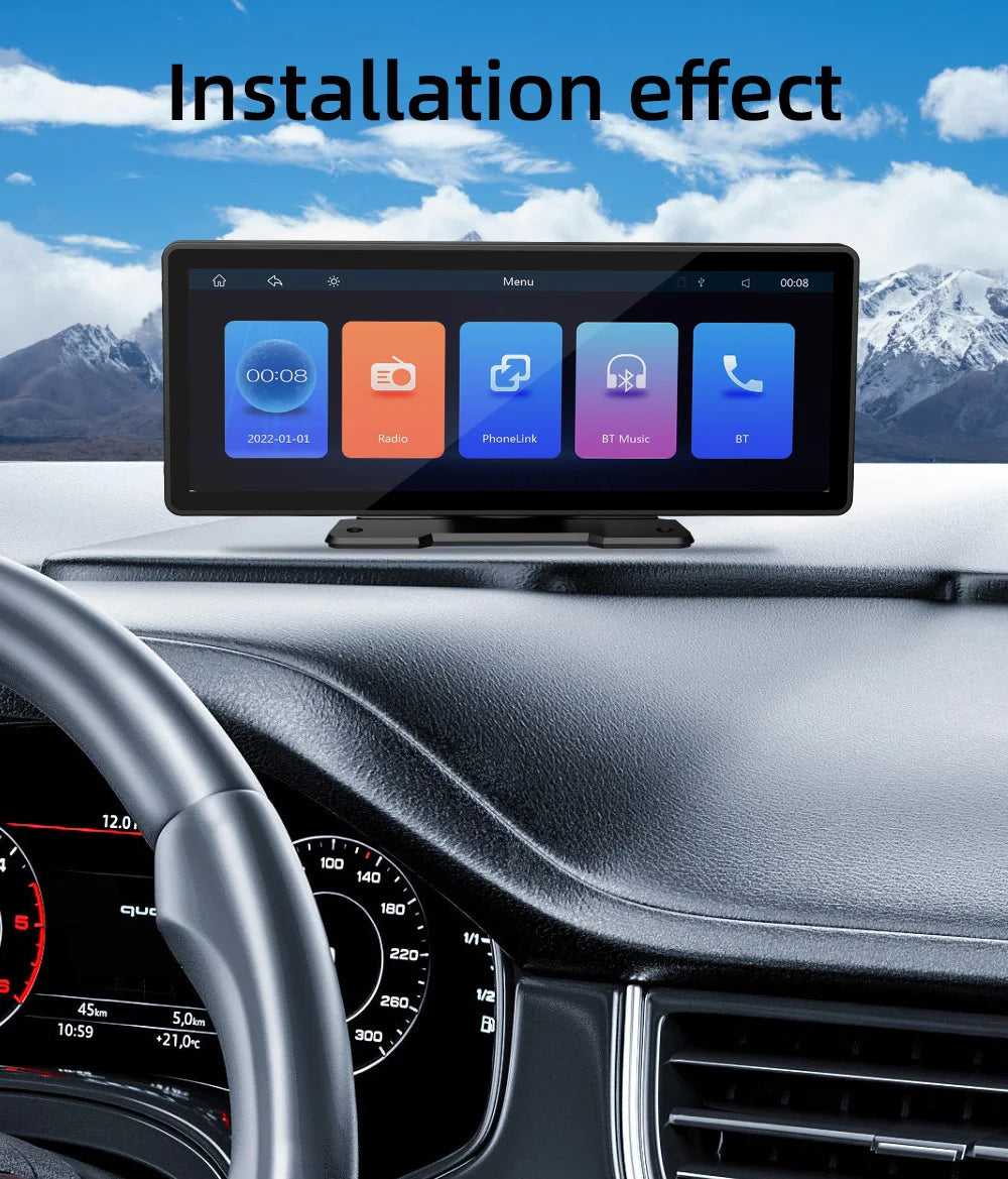 Uniwersalny 10,26” ekran Carplay – radio multimedialne