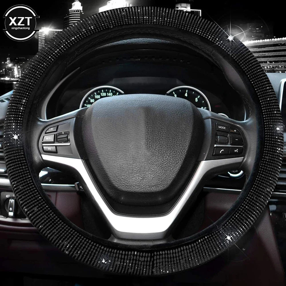 Pokrowiec na kierownicę 14.5-15 cali z kryształkami