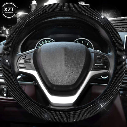 Pokrowiec na kierownicę 14.5-15 cali z kryształkami