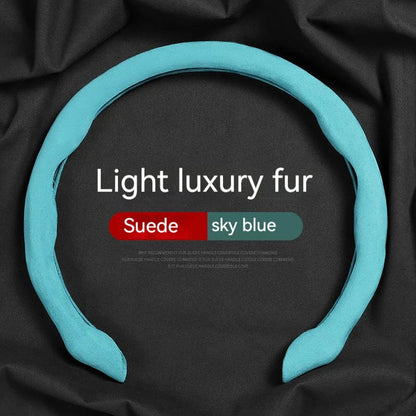 Pokrowiec na kierownicę zamszowy, antypoślizgowy, uniwersalny