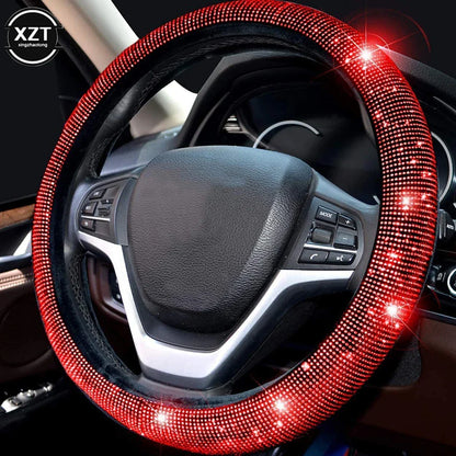 Pokrowiec na kierownicę 14.5-15 cali z kryształkami