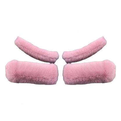 Uniwersalny zimowy pokrowiec na kierownicę motocyklową, gruby, z pluszu