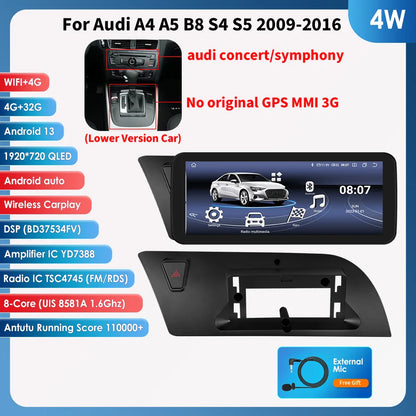 Android 13 Autoradio Carplay do Audi A4 A5 S4 S5