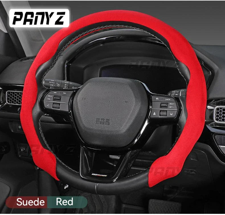 Pokrowiec na kierownicę zamszowy, antypoślizgowy, uniwersalny