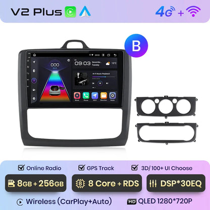 Junsun CarPlay Android Auto do Ford Focus 2 3 Mk2 Mk3 2004-2011