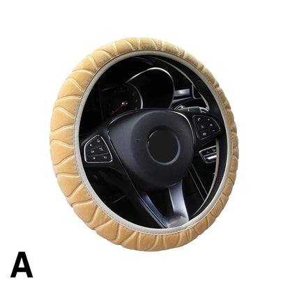 Miękki pokrowiec na kierownicę z futerkiem, antypoślizgowy, na zimę