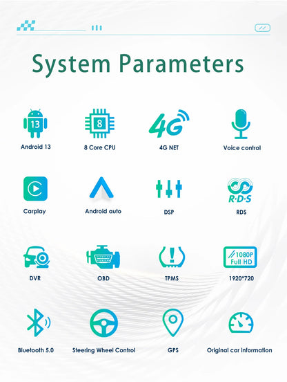 Android 13 Autoradio Carplay do Audi A4 A5 S4 S5
