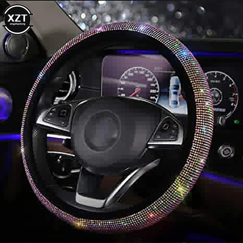 Pokrowiec na kierownicę 14.5-15 cali z kryształkami