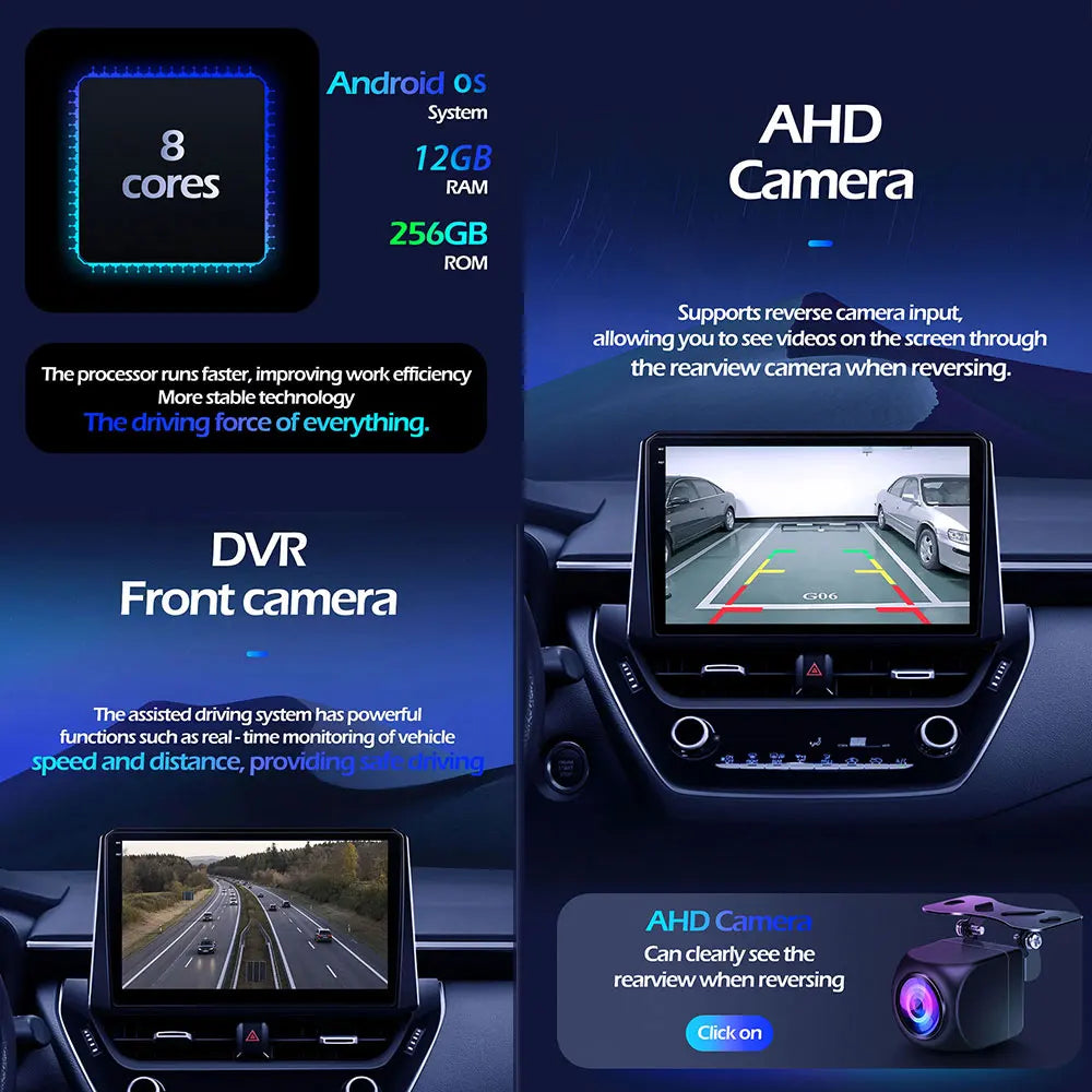 Radio Android 14 Carplay do Ford Transit 2015-2018