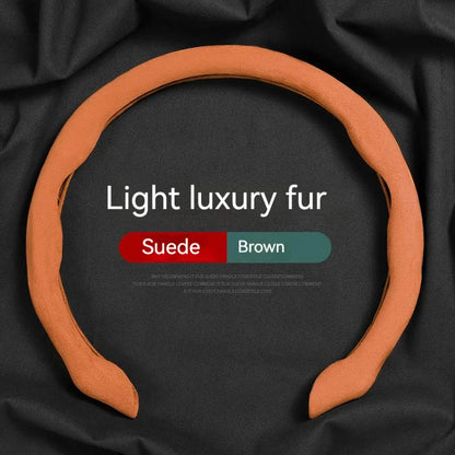 Pokrowiec na kierownicę zamszowy, antypoślizgowy, uniwersalny