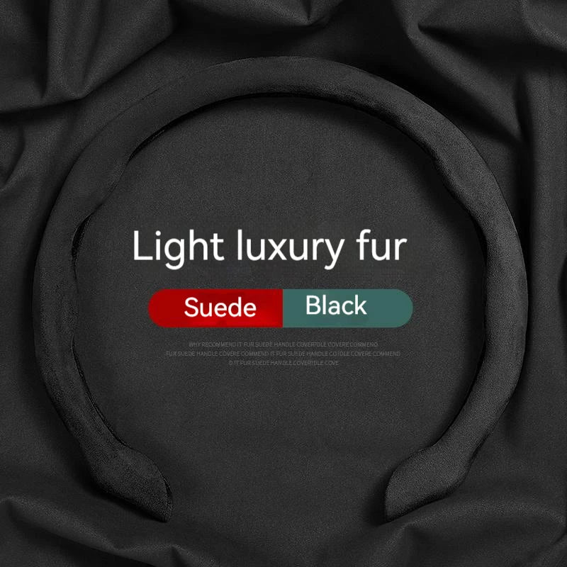 Pokrowiec na kierownicę zamszowy, antypoślizgowy, uniwersalny