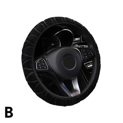 Miękki pokrowiec na kierownicę z futerkiem, antypoślizgowy, na zimę