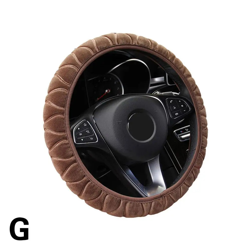 Miękki pokrowiec na kierownicę z futerkiem, antypoślizgowy, na zimę