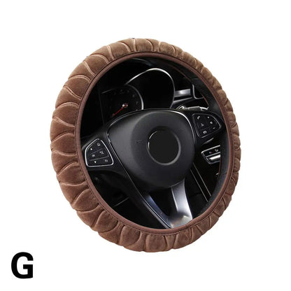 Miękki pokrowiec na kierownicę z futerkiem, antypoślizgowy, na zimę