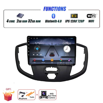 Radio Android 14 Carplay do Ford Transit 2015-2018