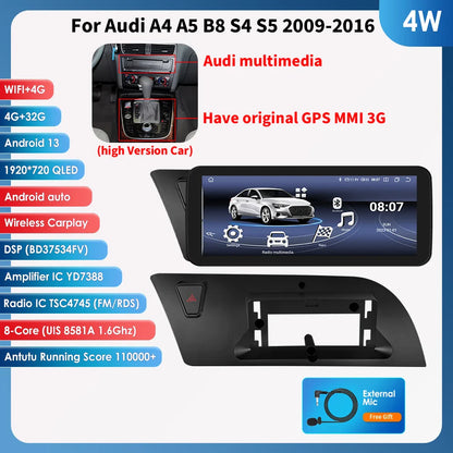 Android 13 Autoradio Carplay do Audi A4 A5 S4 S5