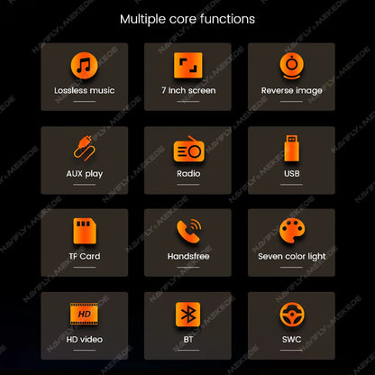7-calowy radio samochodowe z dotykowym ekranem HD