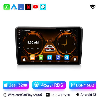 JIUYIN Wireless CarPlay Android Auto do Audi A3 8P 2003-2013