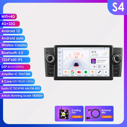 Hizpo Octa Core 7862 radio samochodowe do FIAT Grande Punto 2007-2012