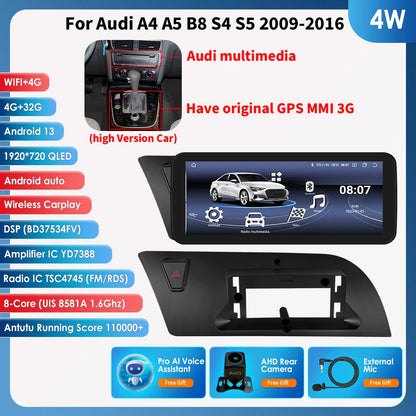 Android 13 Autoradio Carplay do Audi A4 A5 S4 S5