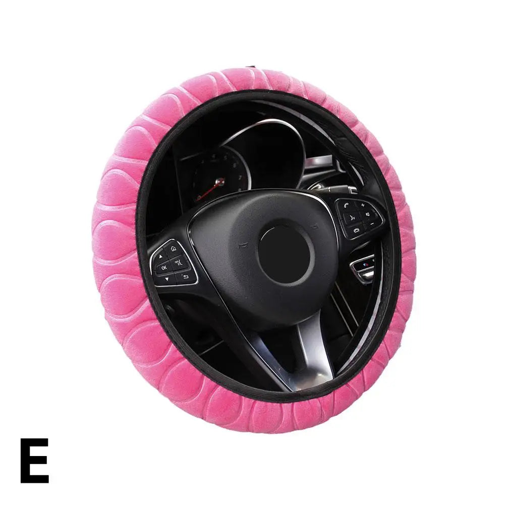 Miękki pokrowiec na kierownicę z futerkiem, antypoślizgowy, na zimę