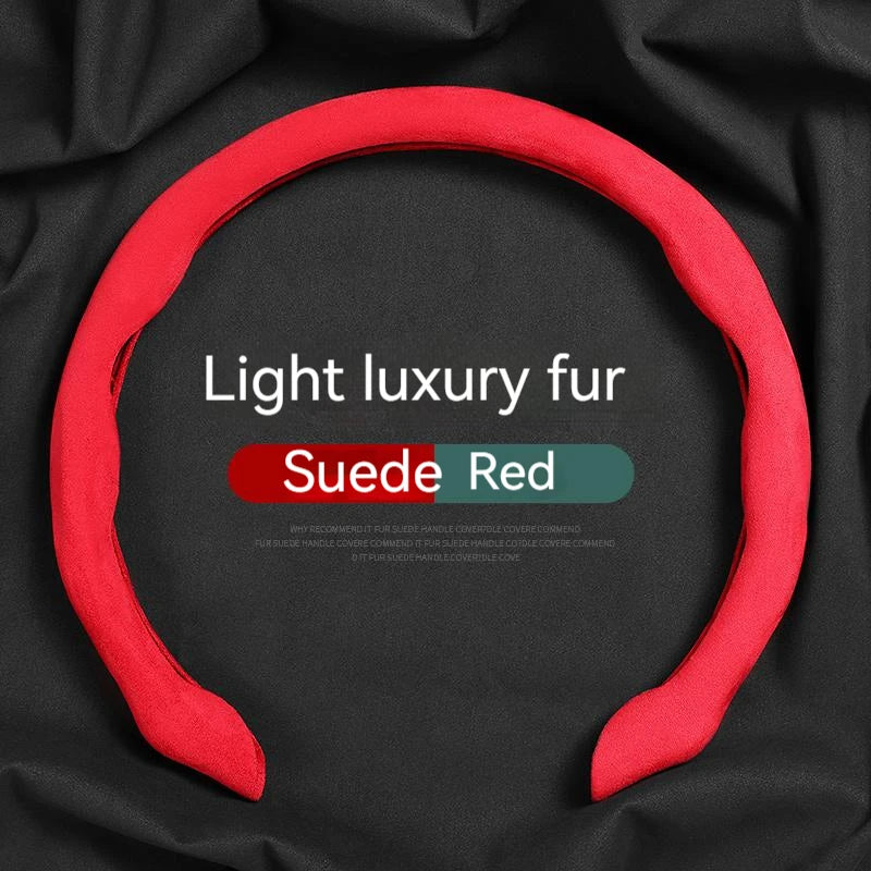 Pokrowiec na kierownicę zamszowy, antypoślizgowy, uniwersalny