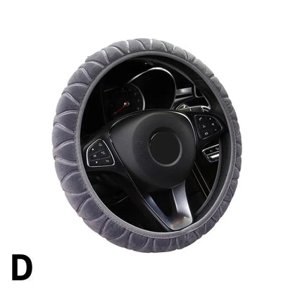 Miękki pokrowiec na kierownicę z futerkiem, antypoślizgowy, na zimę