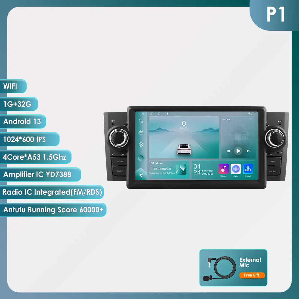 Hizpo Octa Core 7862 radio samochodowe do FIAT Grande Punto 2007-2012