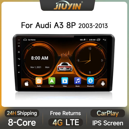 JIUYIN Wireless CarPlay Android Auto do Audi A3 8P 2003-2013