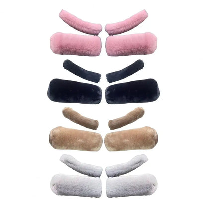 Uniwersalny zimowy pokrowiec na kierownicę motocyklową, gruby, z pluszu